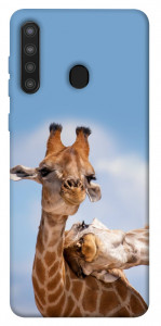 Чехол Милые жирафы для Galaxy A21