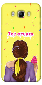 Чехол Ice cream girl для Galaxy J7 (2016)