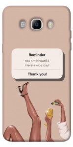 Чехол Beautiful reminder для Galaxy J7 (2016)