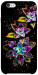 Чехол Flowers on black для iPhone 6