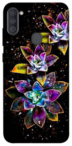 Чехол Flowers on black для Galaxy A11 (2020)