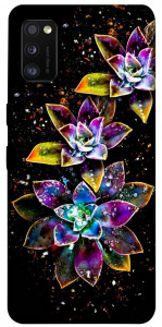 Чехол Flowers on black для Galaxy A41 (2020)