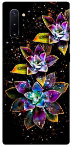 Чехол Flowers on black для Galaxy Note 10+ (2019)