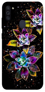 Чохол Flowers on black для Galaxy M11 (2020)