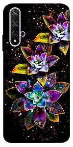 Чехол Flowers on black для Huawei Honor 20