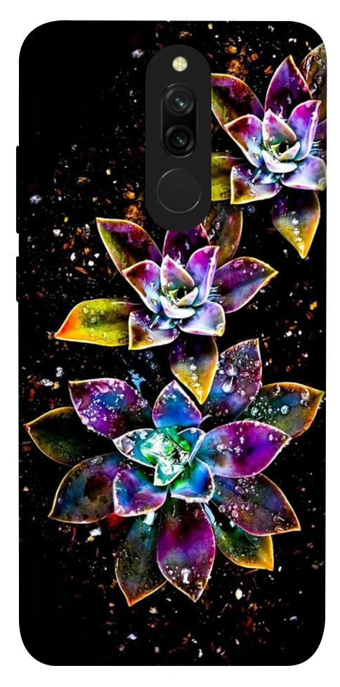 Чехол Flowers on black для Xiaomi Redmi 8