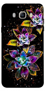 Чехол Flowers on black для Galaxy J7 (2016)
