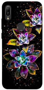 Чехол Flowers on black для Huawei Y6 (2019)