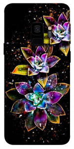 Чехол Flowers on black для Galaxy S9