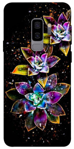 Чехол Flowers on black для Galaxy S9+