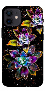 Чохол Flowers on black для iPhone 12 mini