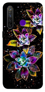 Чехол Flowers on black для Realme 5 Pro