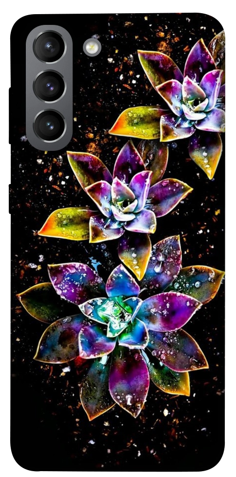 Чохол Flowers on black для Galaxy S21