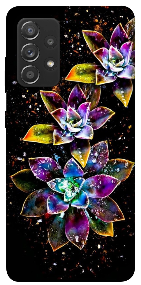 Чехол Flowers on black для Galaxy A72 5G