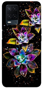 Чехол Flowers on black для Oppo A54 4G