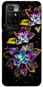 Чехол Flowers on black для Xiaomi Redmi 10