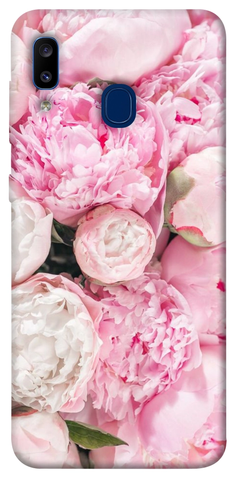 Чехол Pink peonies для Galaxy A20 (2019)