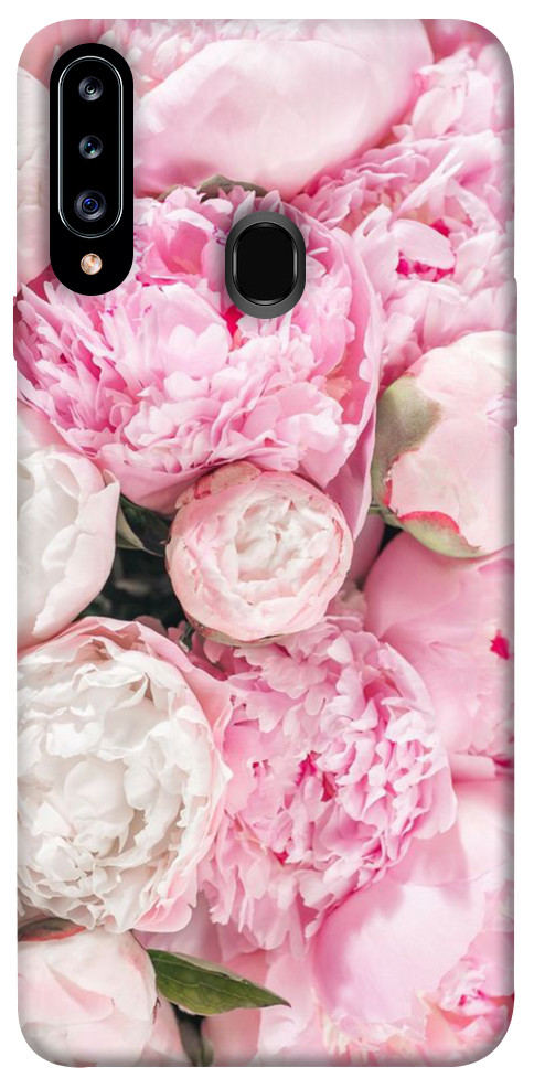 Чехол Pink peonies для Galaxy A20s (2019)