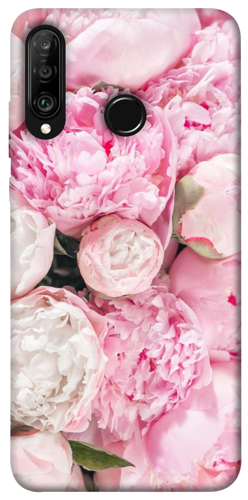 Чохол Pink peonies для Huawei P30 Lite