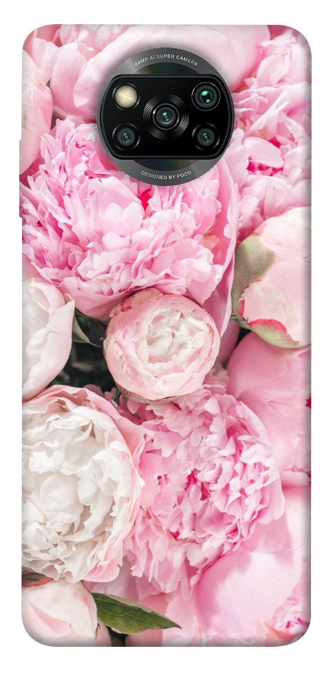 Чохол Pink peonies для Xiaomi Poco X3 NFC