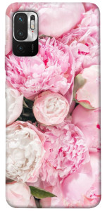 Чохол Pink peonies для Xiaomi Redmi Note 10 5G