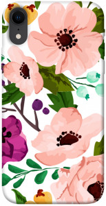Чохол Акварельні квіти для iPhone XR