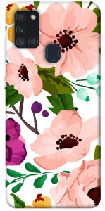 Чехол Акварельные цветы для Galaxy A21s (2020)