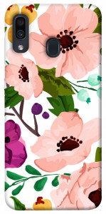 Чохол Акварельні квіти для Samsung Galaxy A30