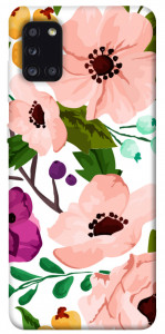 Чехол Акварельные цветы для Galaxy A31 (2020)