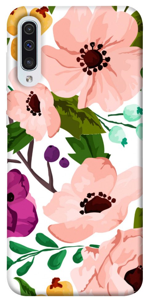Чехол Акварельные цветы для Galaxy A50 (2019)
