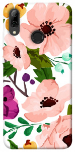 Чехол Акварельные цветы для Huawei P Smart (2019)