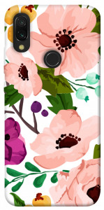 Чехол Акварельные цветы для Xiaomi Redmi 7