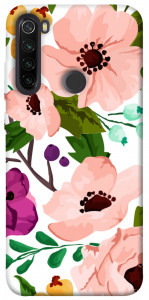 Чохол Акварельні квіти для Xiaomi Redmi Note 8T