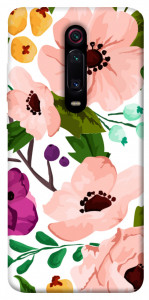Чехол Акварельные цветы для Xiaomi Mi 9T Pro