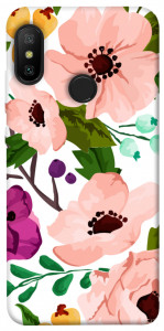 Чехол Акварельные цветы для Xiaomi Mi A2 Lite