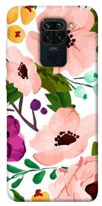 Чехол Акварельные цветы для Xiaomi Redmi 10X