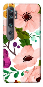 Чехол Акварельные цветы для Xiaomi Mi Note 10 Pro