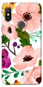 Чехол Акварельные цветы для Xiaomi Redmi Note 6 Pro