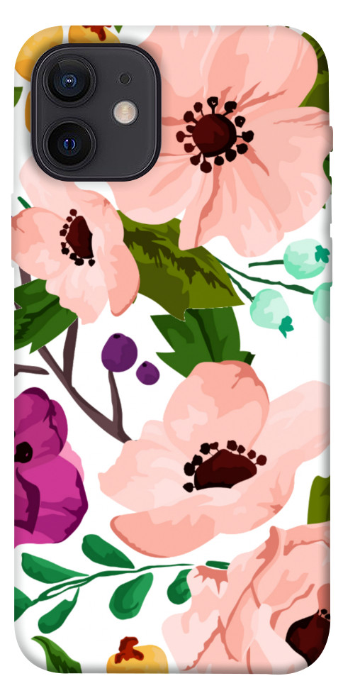 Чохол Акварельні квіти для iPhone 12
