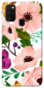 Чехол Акварельные цветы для Samsung Galaxy M30s