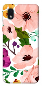 Чехол Акварельные цветы для Samsung Galaxy M01 Core