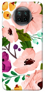Чехол Акварельные цветы для Xiaomi Redmi Note 9 Pro 5G