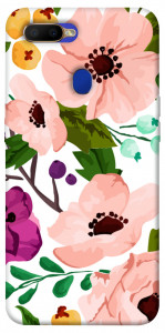 Чехол Акварельные цветы для Oppo A5s