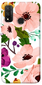 Чехол Акварельные цветы для Huawei P Smart (2020)