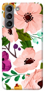 Чехол Акварельные цветы для Galaxy S21