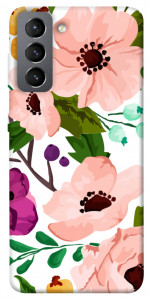 Чехол Акварельные цветы для Galaxy S21 FE
