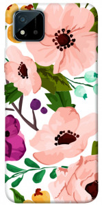 Чехол Акварельные цветы для Realme C11 (2021)