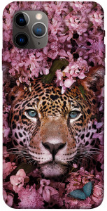 Чехол Леопард в цветах для iPhone 11 Pro