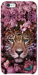 Чехол Леопард в цветах для iPhone 6 (4.7'')