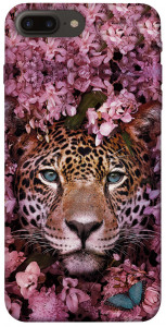 Чехол Леопард в цветах для iPhone 8 plus (5.5")